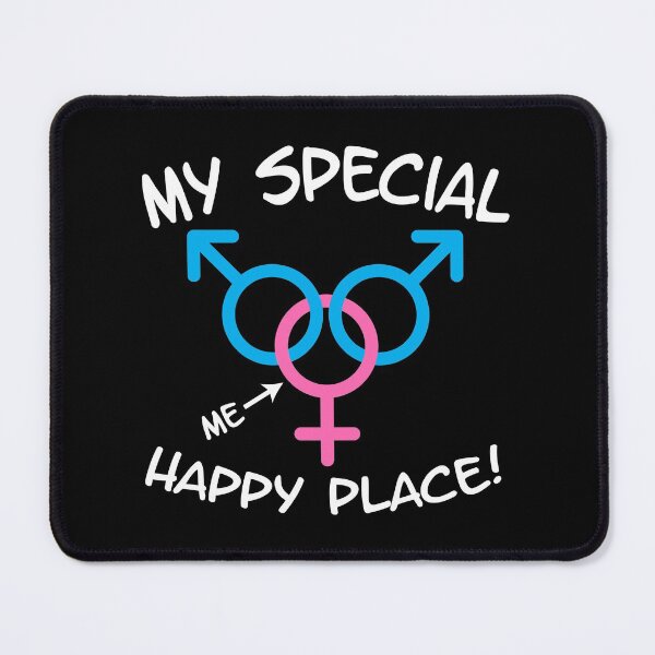 Item preview, My Special Happy Place MFM Threesome Swinger Lifestyle Design. For darker colors. designed and sold by swingersshop.
