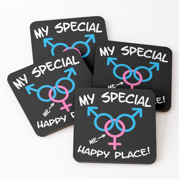 Item preview, My Special Happy Place MFM Threesome Swinger Lifestyle Design. For darker colors. designed and sold by swingersshop.