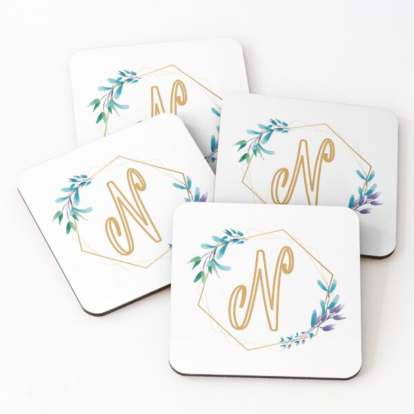 Item preview, Cursive Letter N Floral Frame designed and sold by LetterMom.