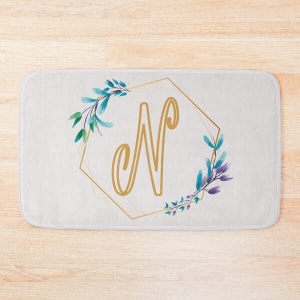 Item preview, Cursive Letter N Floral Frame designed and sold by LetterMom.