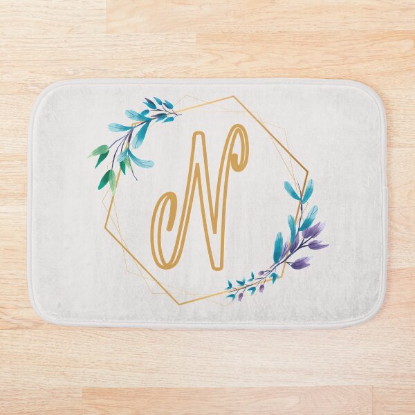 Item preview, Marco floral letra cursiva N designed and sold by LetterMom.