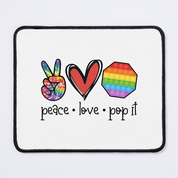 Item preview, Peace Love Pop It / Love Fidget Toys Graphic Heart Rainbow design designed and sold by CreatedByHeidi.