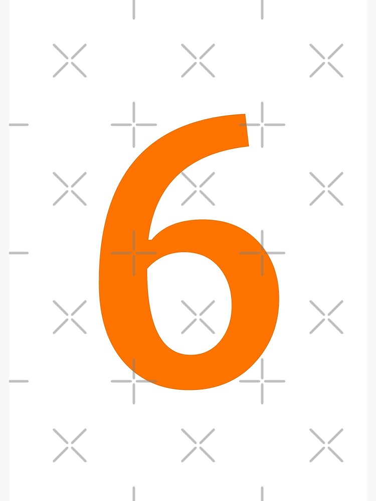 Orange color Number 6 | Orange color Number Six | Poster