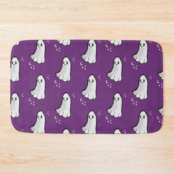 Item preview, Cute spooky ghost dark purple background designed and sold by DemonicGloom.