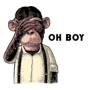 Artwork thumbnail, Oh boy - monkey graphic by MyDesignRox