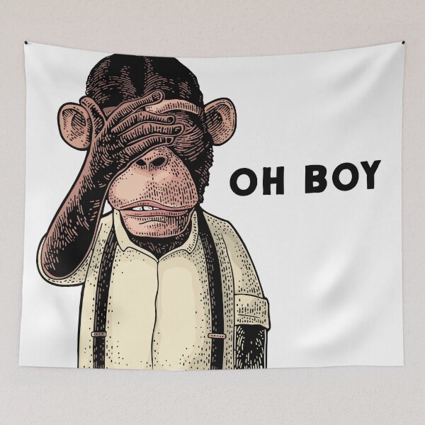 Item preview, Oh boy - monkey graphic designed and sold by MyDesignRox.