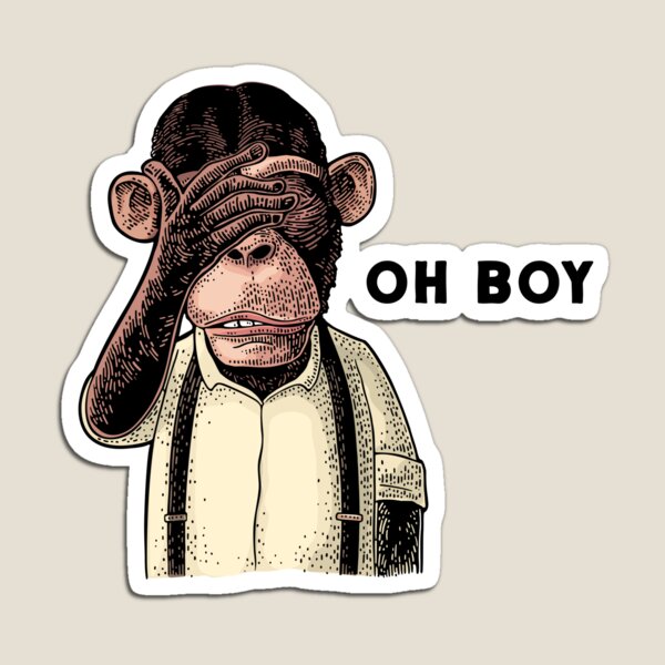 Aperçu de l'œuvre Oh boy - graphique de singe créée et vendue par MyDesignRox.