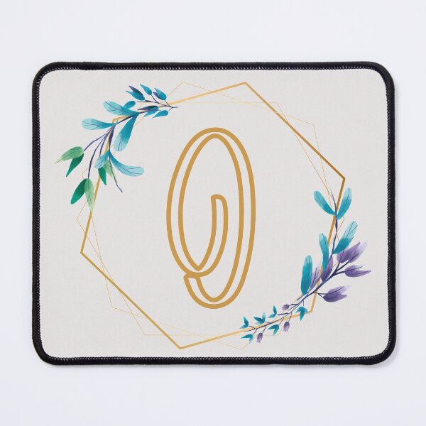 Item preview, Cursive Letter O Floral Frame designed and sold by LetterMom.