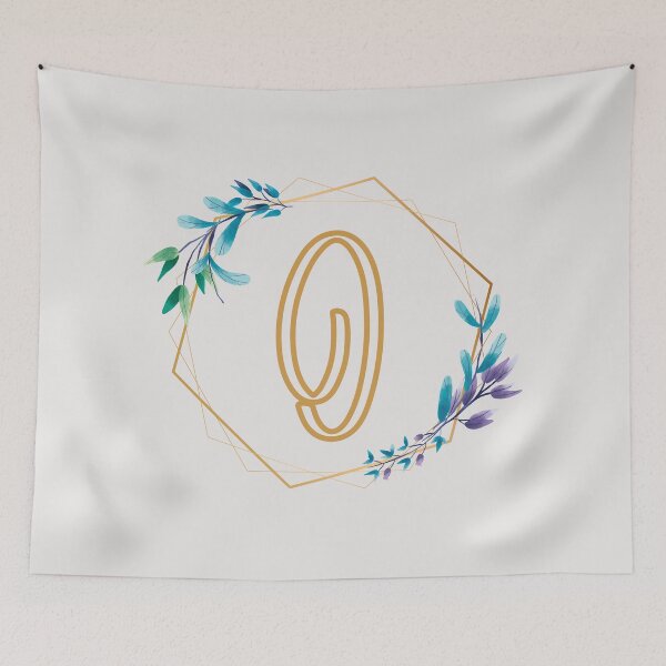 Item preview, Cursive Letter O Floral Frame designed and sold by LetterMom.
