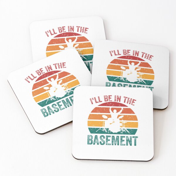 Item preview, I'll be in the basement, Funny Drummer Art designed and sold by happy gift art.