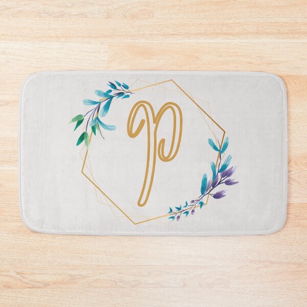 Item preview, Cursive Letter P Floral Frame designed and sold by LetterMom.