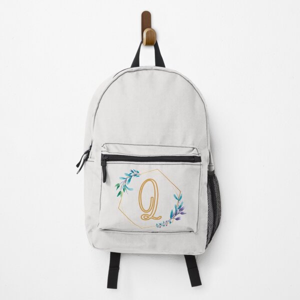 Item preview, Cursive Letter Q Floral Frame designed and sold by LetterMom.