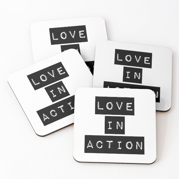 Item preview, LOVE in ACTION - simple bold typography inspiring quote designed and sold by thephoenixsoul.