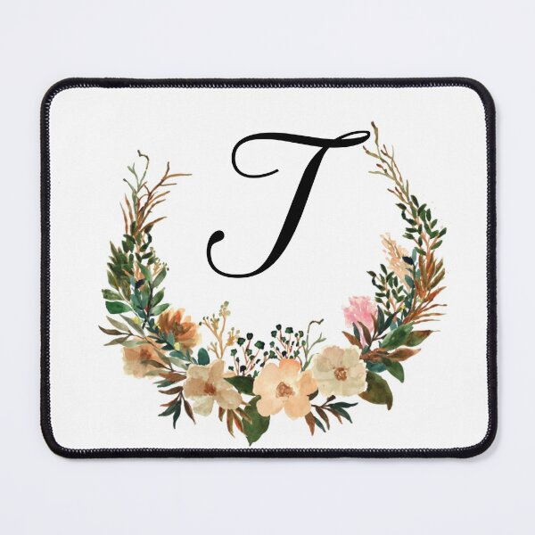 Item preview, Autumn Floral Monogram | Monogram Letter T designed and sold by JustSeasons.