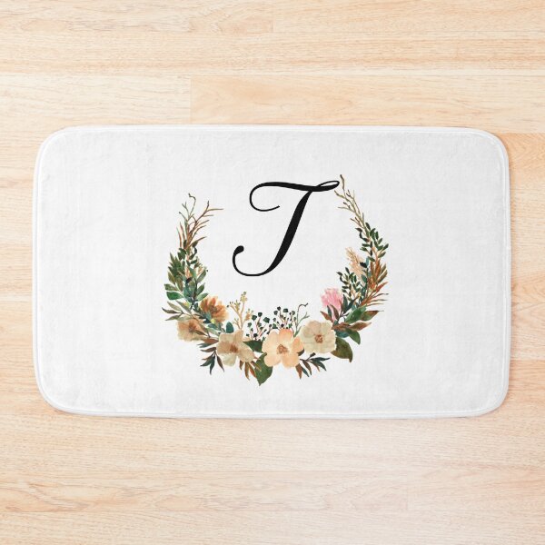 Item preview, Autumn Floral Monogram | Monogram Letter T designed and sold by JustSeasons.