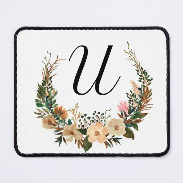Item preview, Autumn Floral Monogram | Monogram Letter U designed and sold by JustSeasons.