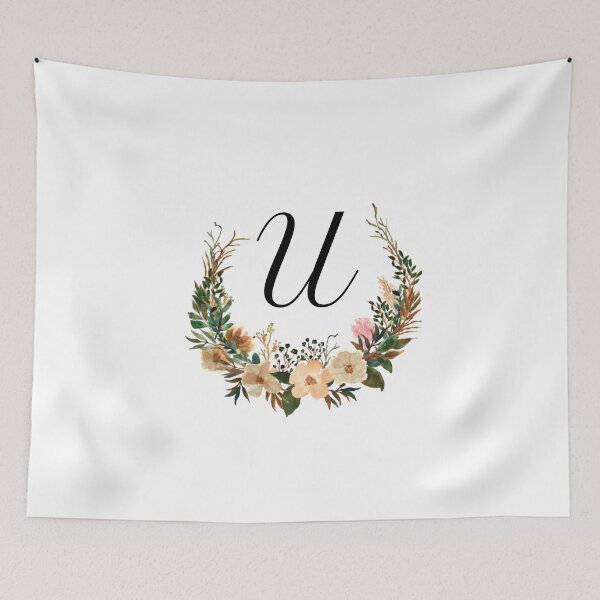 Item preview, Autumn Floral Monogram | Monogram Letter U designed and sold by JustSeasons.