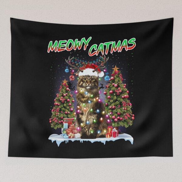 Item preview, Maine Coon Cat meowy catmas funny quotes Christmas Gift designed and sold by BrennaEirlys.
