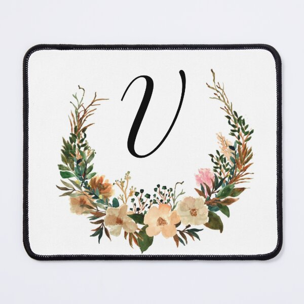 Item preview, Autumn Floral Monogram | Monogram Letter V designed and sold by JustSeasons.