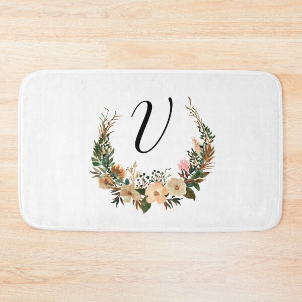 Item preview, Autumn Floral Monogram | Monogram Letter V designed and sold by JustSeasons.
