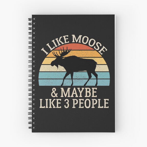 Item preview, I Like Moose and Maybe Like 3 People, Moose Retro Style Vintage designed and sold by AEOPIN.
