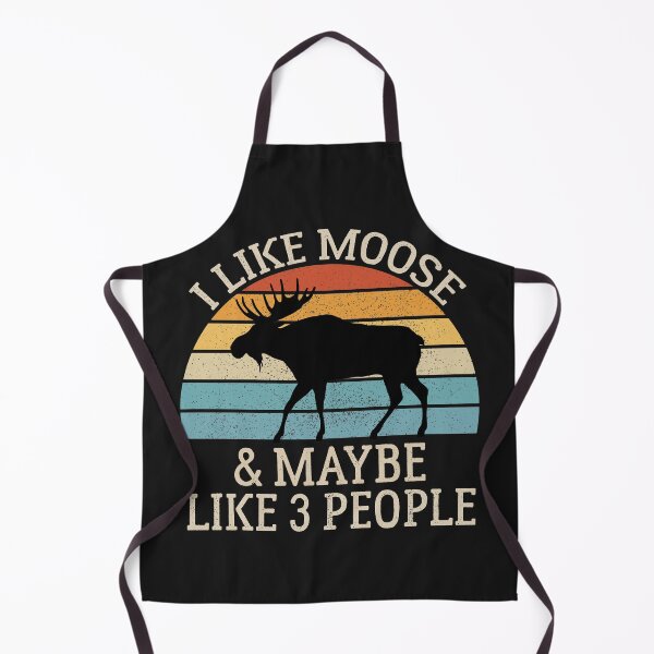 Item preview, I Like Moose and Maybe Like 3 People, Moose Retro Style Vintage designed and sold by AEOPIN.
