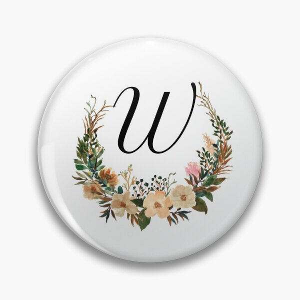 Artikelvorschau, Herbstblumenmonogramm | Monogrammbuchstabe W entworfen und verkauft von JustSeasons.