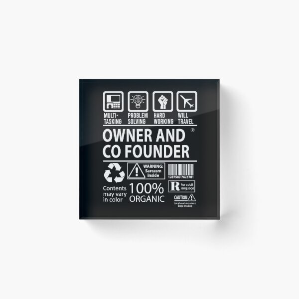 Item preview, Owner And Co Founder T Shirt - MultiTasking Certified Job Gift Item Tee designed and sold by oslandefren.