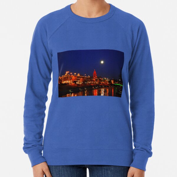 Full Moon over the Country Club Plaza in Kansas City Lightweight Sweatshirt