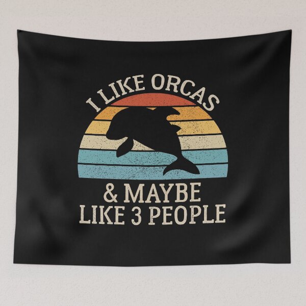 Item preview, I Like Orcas and Maybe Like 3 People, Orcas Lover Gift Retro Vintage designed and sold by AEOPIN.