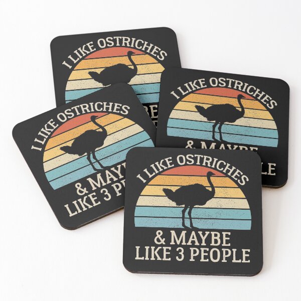 Item preview, I Like Ostriches and Maybe Like 3 People, Funny Ostrich Retro Bird Gift designed and sold by AEOPIN.