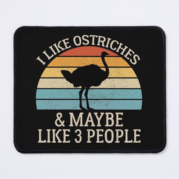 Item preview, I Like Ostriches and Maybe Like 3 People, Funny Ostrich Retro Bird Gift designed and sold by AEOPIN.