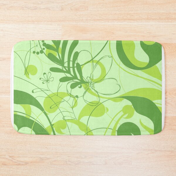 Item preview, Abstract Nature Green Pattern - Mixed Leaves, Flowers. Wild Botanical designed and sold by silviaol.
