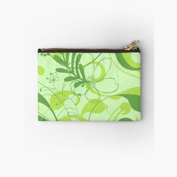Item preview, Abstract Nature Green Pattern - Mixed Leaves, Flowers. Wild Botanical designed and sold by silviaol.