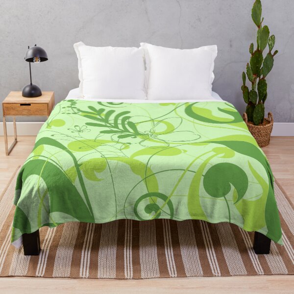 Item preview, Abstract Nature Green Pattern - Mixed Leaves, Flowers. Wild Botanical designed and sold by silviaol.