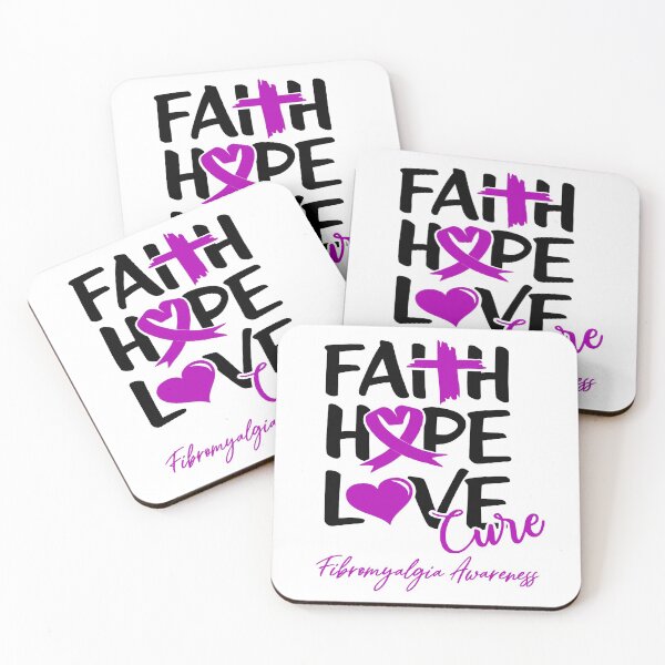 Item preview, Faith Hope Love Cure Fibromyalgia Awareness designed and sold by Grooffos.