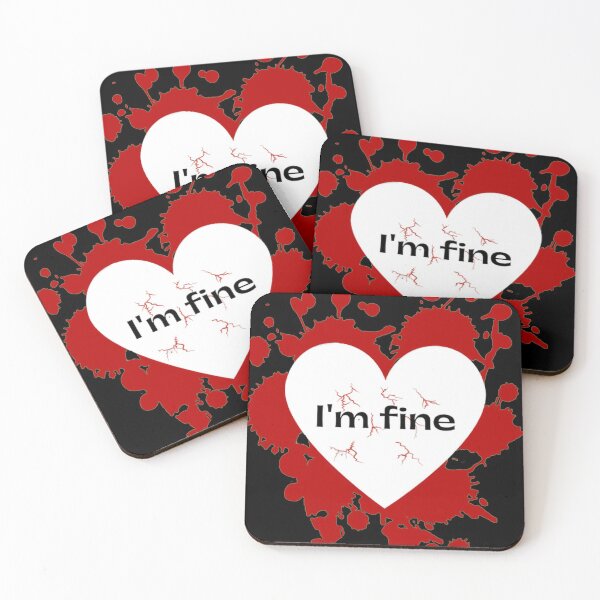 Item preview, I'm fine, bleeding heart. designed and sold by Tejal Bipath.