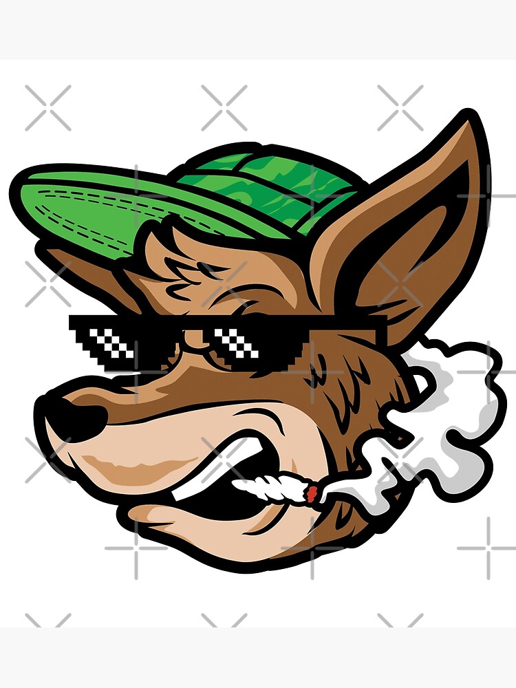 "Smoking Kangaroo illustration Cool Gangster Kangaroo Design Gift Idea For Kangaroo Lovers