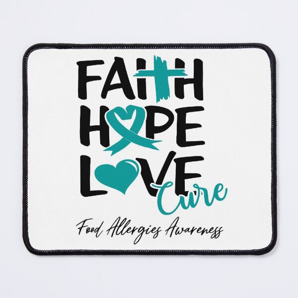 Item preview, Faith Hope Love Cure Food Allergies Awareness designed and sold by Grooffos.