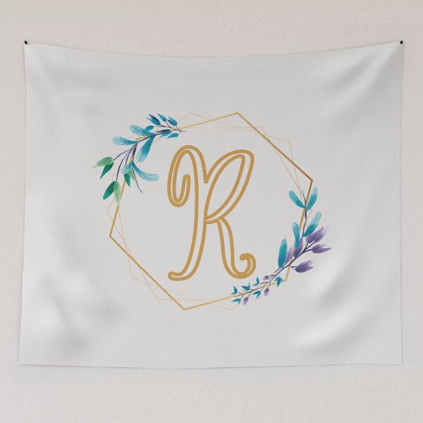 Item preview, Cursive Letter R Floral Frame designed and sold by LetterMom.