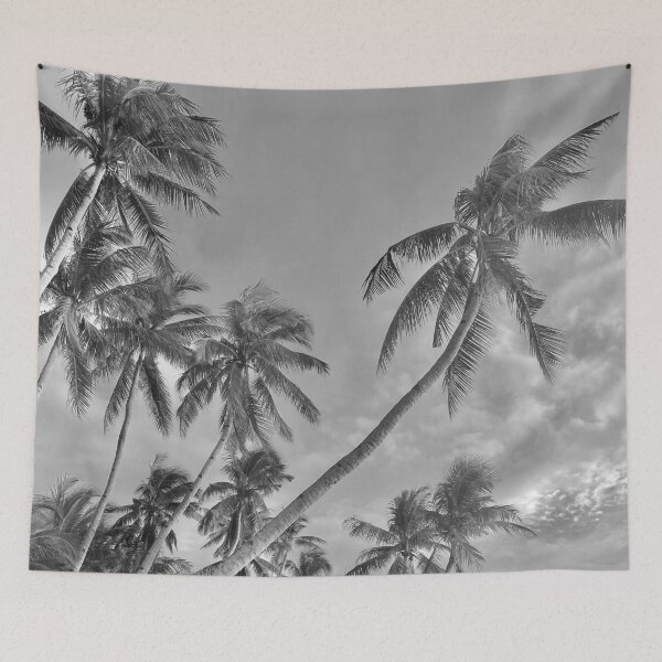 Item preview, South Pacific Palm Trees in Black and White designed and sold by greenflashwear.