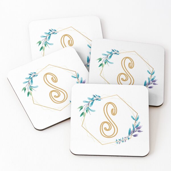 Item preview, Marco floral letra cursiva S designed and sold by LetterMom.