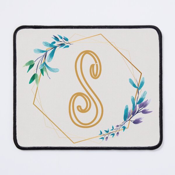 Item preview, Marco floral letra cursiva S designed and sold by LetterMom.