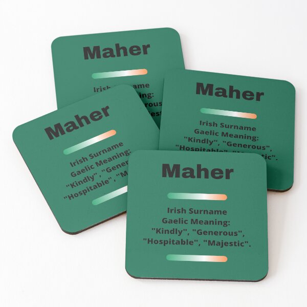 Item preview, Maher Family Surname Meaning Black Text designed and sold by teewearstyle.