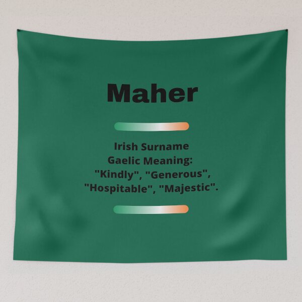Item preview, Maher Family Surname Meaning Black Text designed and sold by teewearstyle.