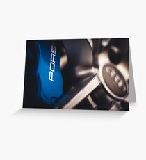 Porsche Big Brakes Behind Audi Wheel Greeting Card
