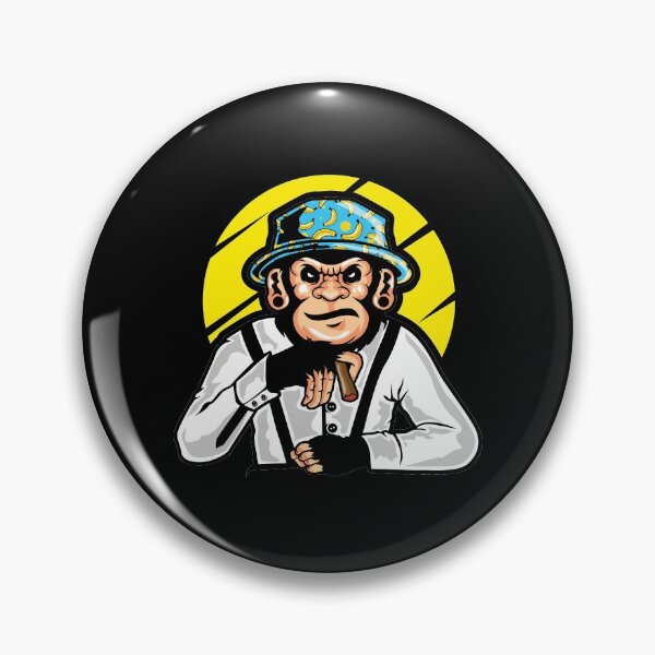 Item preview, Mafia Monkey illustration - Cool Retro Vintage Monkey Design Gift Idea For Monkey Lovers designed and sold by Prince - Bestseller ★★★★★.