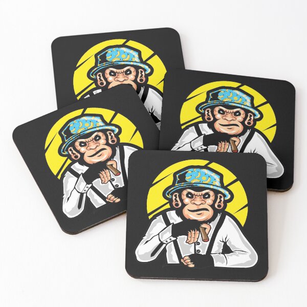 Item preview, Mafia Monkey illustration - Cool Retro Vintage Monkey Design Gift Idea For Monkey Lovers designed and sold by Prince - Bestseller ★★★★★.