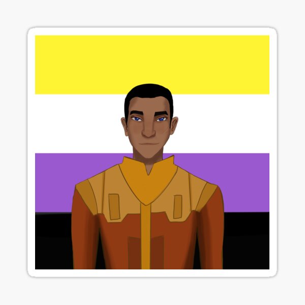 Vista previa del artículo con la obra «orgullo no binario de ezra bridger», diseñado y vendido por sharkeila.