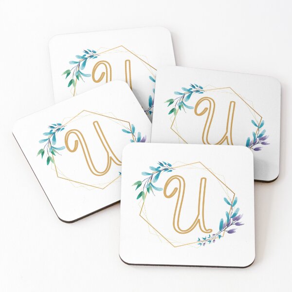 Item preview, Cursive Letter U Floral Frame designed and sold by LetterMom.